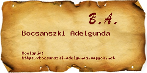 Bocsanszki Adelgunda névjegykártya